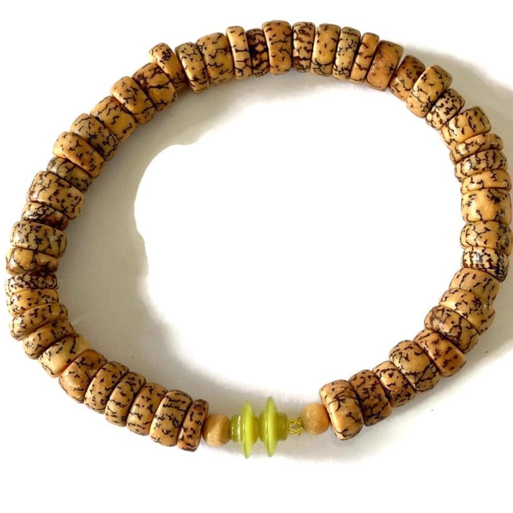 As Low As $2 Green Saucers & Nut Temporary Bracelet Beads